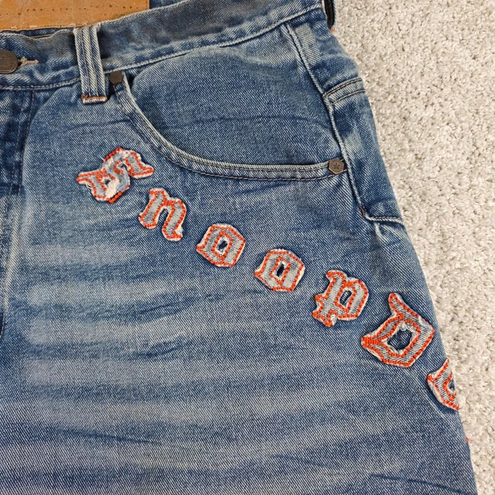 Vintage Snoop Dogg Denim Shorts 36 Mens Y2K‎ Rap Hip Hop Baggy Embroidered Jorts